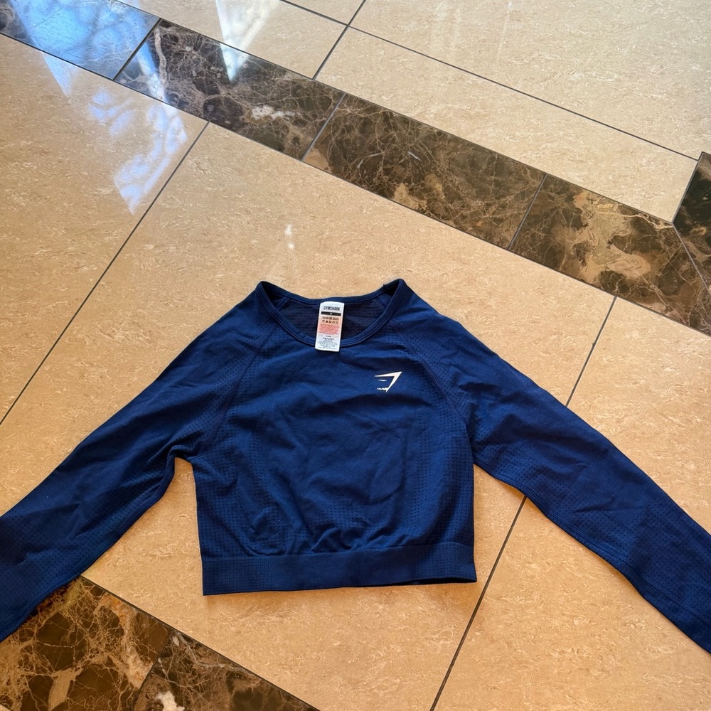 Gymshark Navy Blue Long Sleeve Top